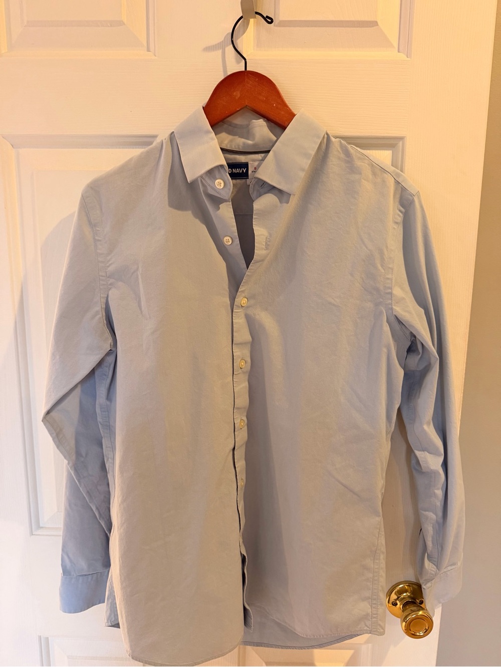 Old Navy Men's Pale Blue Casual Button-Down Shirt